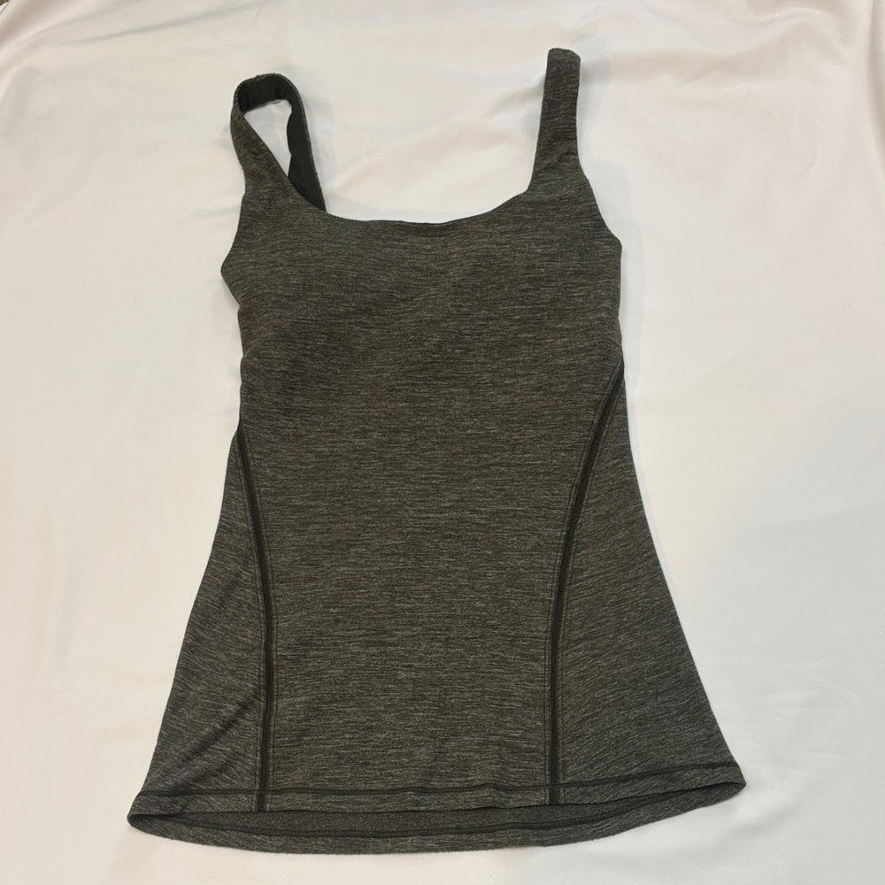 Lululemon amala tank top weathered green padded size 2 XS - Picture 3 of 7